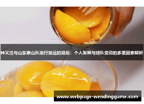 钟义浩与山东泰山队渐行渐远的背后:个人发展与球队变动的多重因素解析 钟义浩与山东泰山队渐行渐远的背后:个人发展与球队变动的多重因素解析